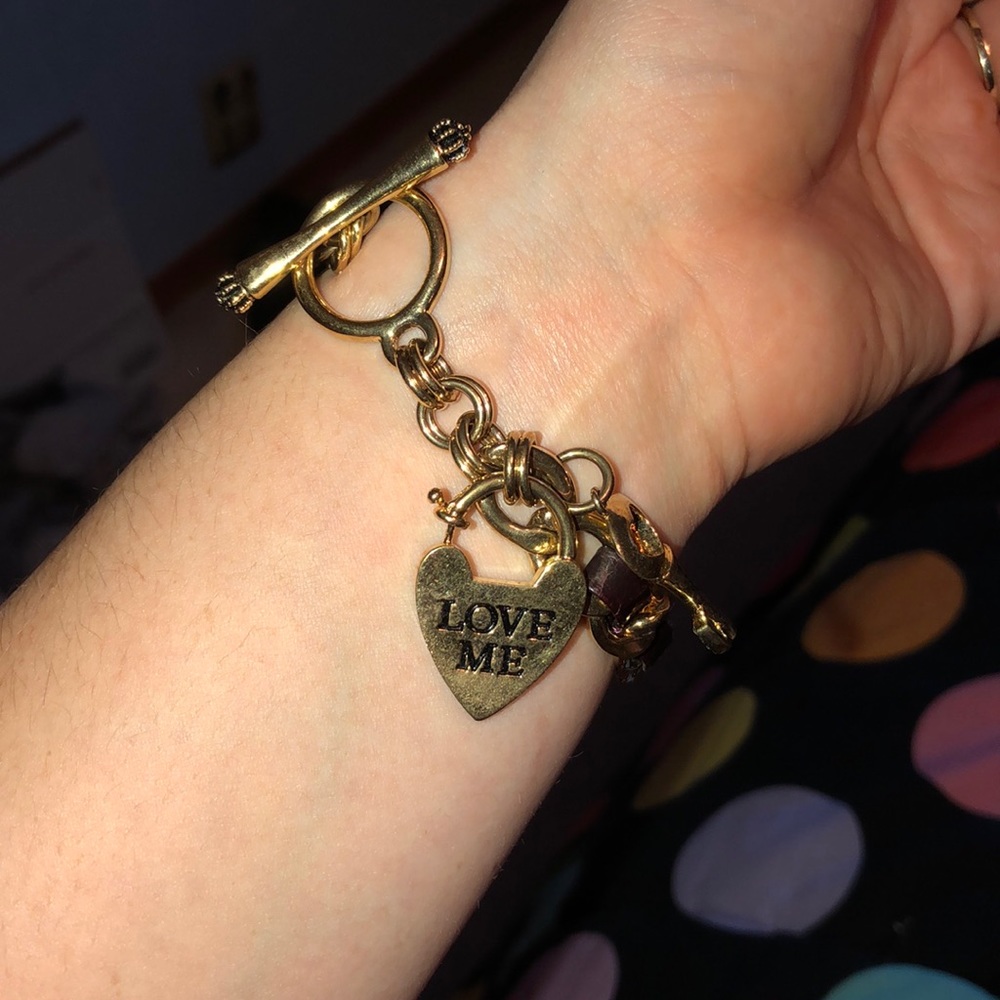 Juicy Leather Gold Link Bracelet